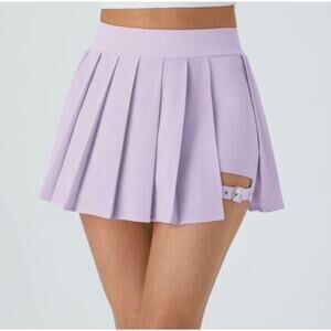 Halara Breezeful Pleated Mini Skort Lavender Adjustable Buckle 2-in-1 S NWT
